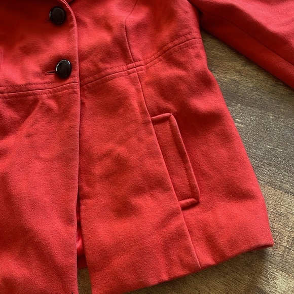 Old Navy Vintage Red Wool Peacoat - Picture 4 of 7